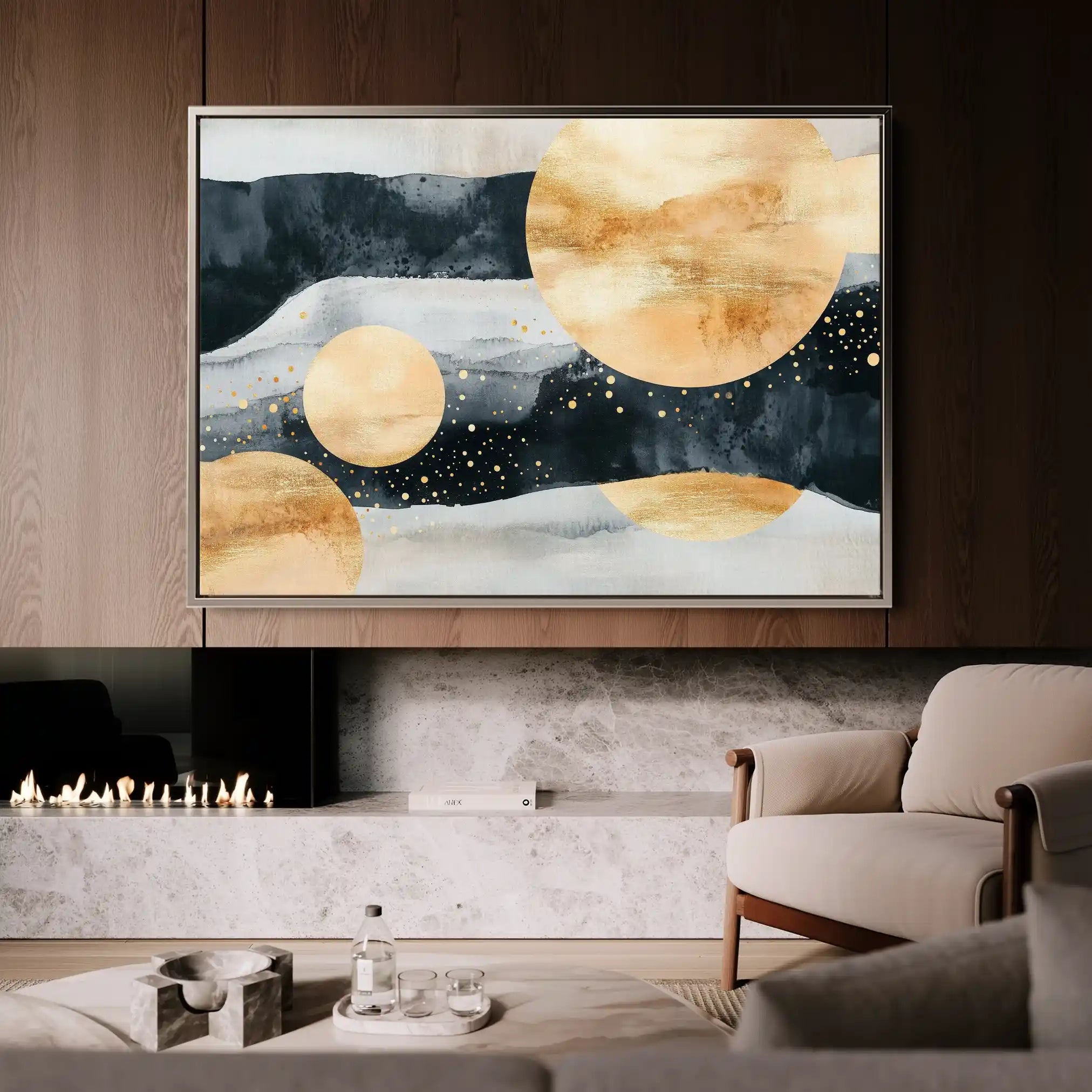 Boho 118 Canvas Art 60 x 40 cm / Black