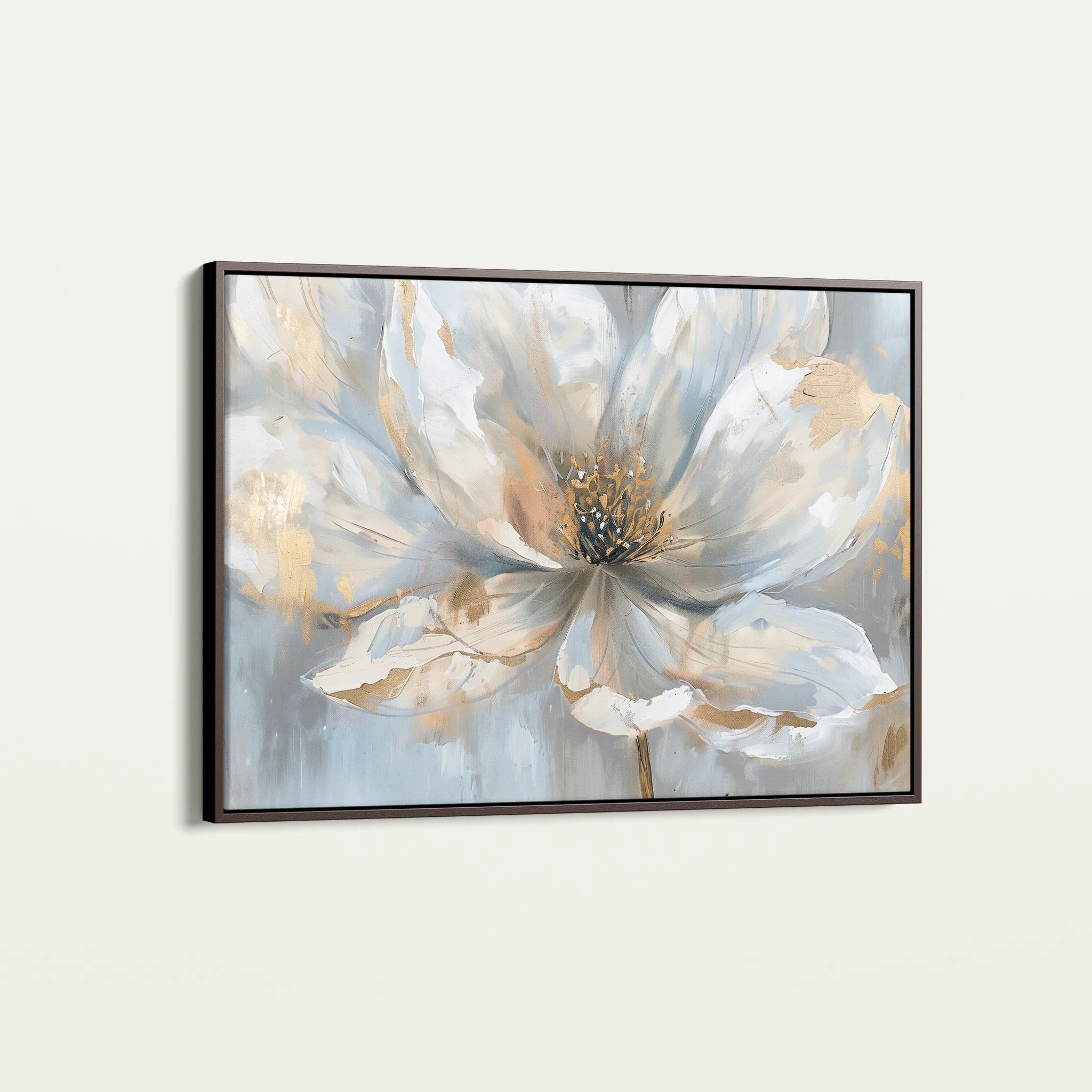 Floral 118 Canvas Art 18" x 24" / 45 x 60 cm / Black