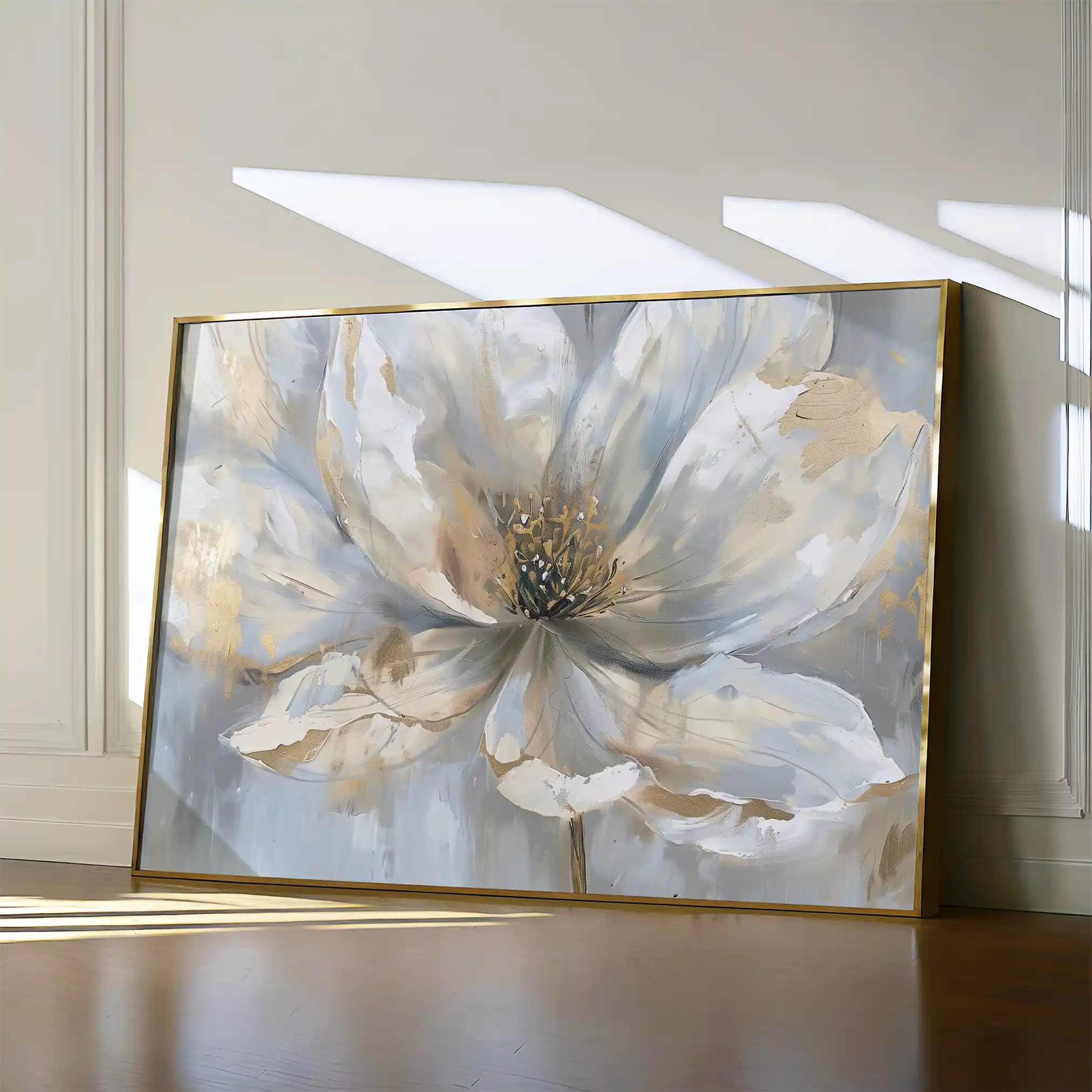 Floral 118 Canvas Art 60 x 40 cm / Black