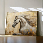 Horses 118 Canvas Art 18" x 24" / 45 x 60 cm / Black