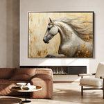 Horses 118 Canvas Art 18" x 24" / 45 x 60 cm / Black