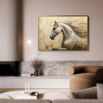 Horses 118 Canvas Art 18" x 24" / 45 x 60 cm / Black