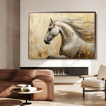 Horses 118 Canvas Art 60 x 40 cm / Black