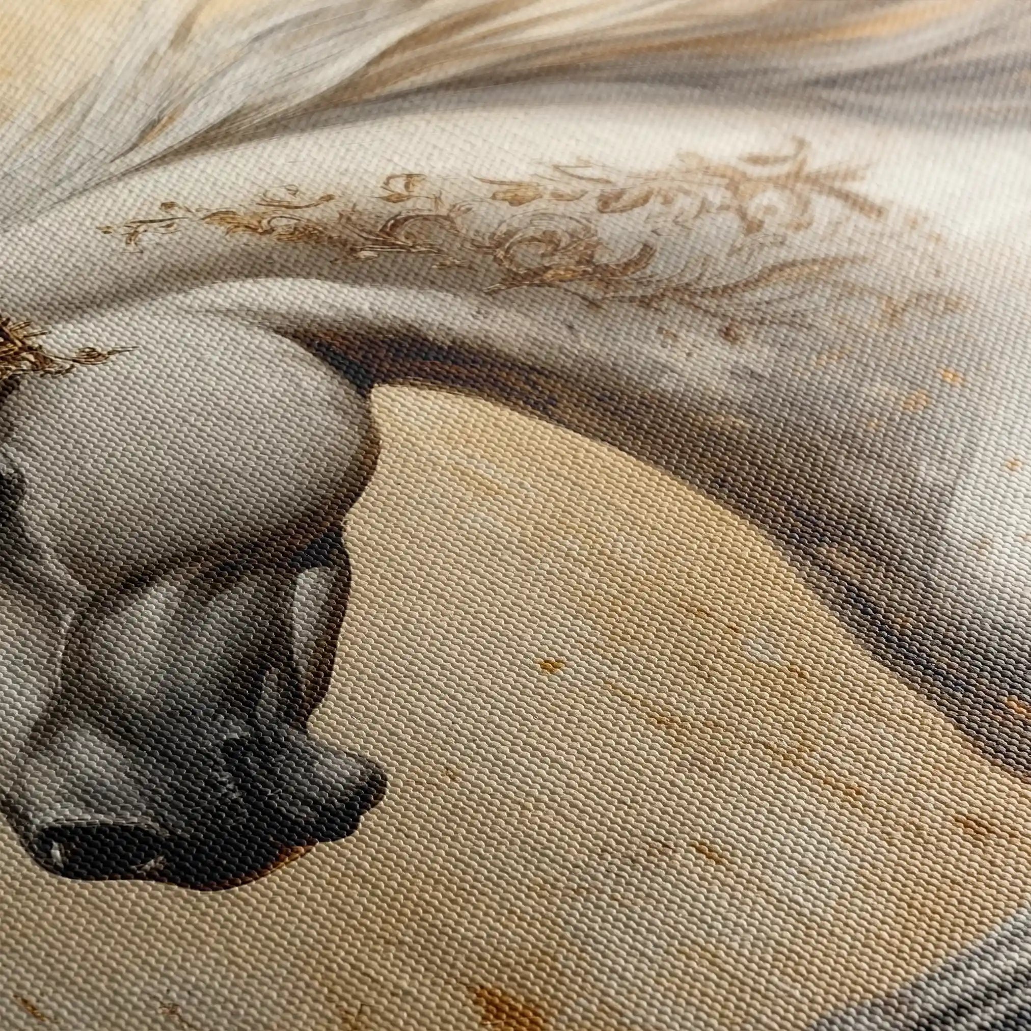 Horses 118 Canvas Art 60 x 40 cm / Black