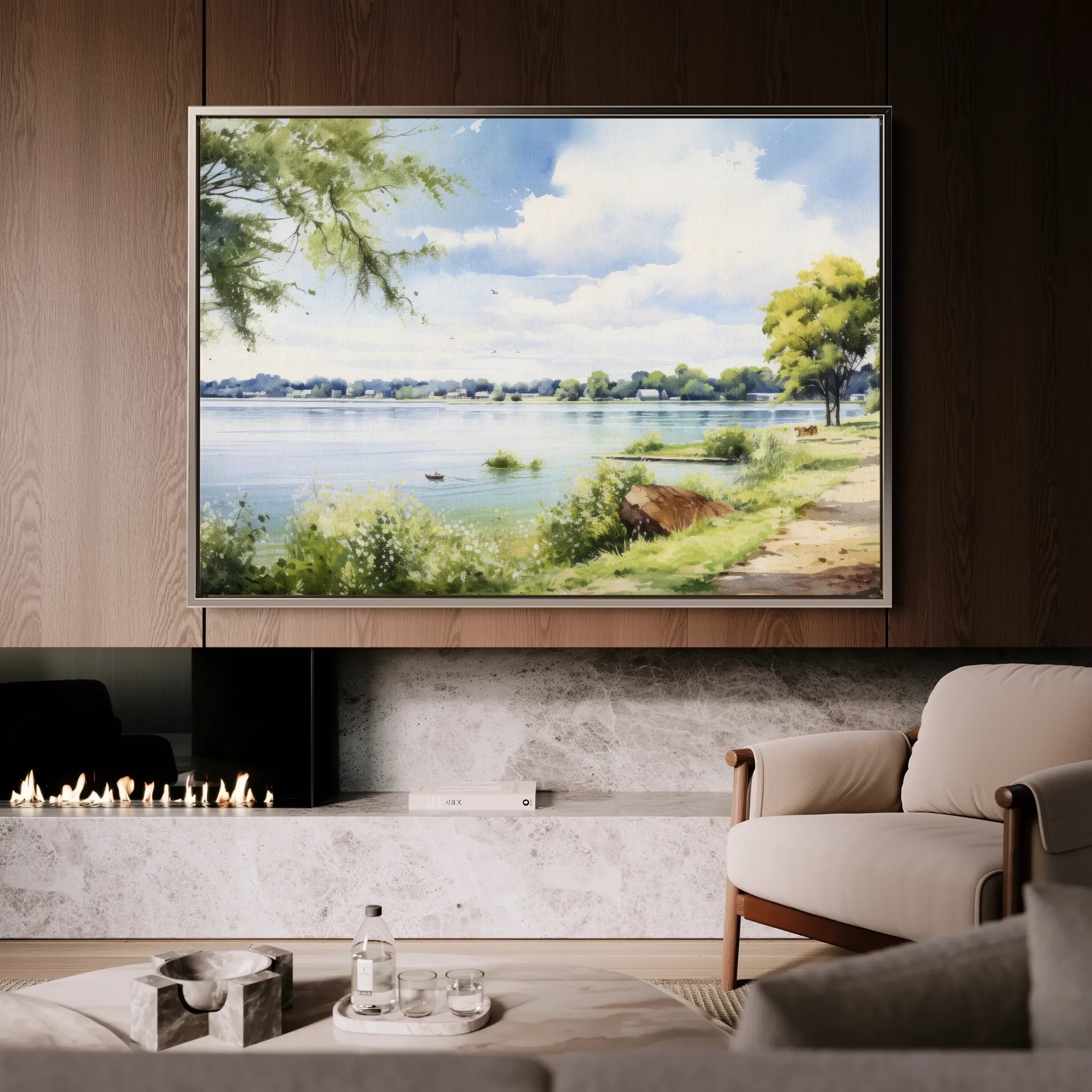 Landscape 118 Canvas Art 18" x 24" / 45 x 60 cm / Black