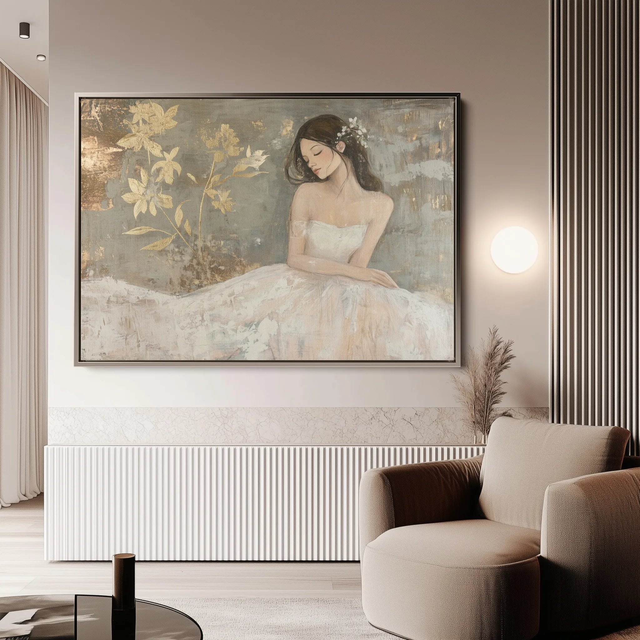 Portrait 118 Canvas Art 18" x 24" / 45 x 60 cm / Black