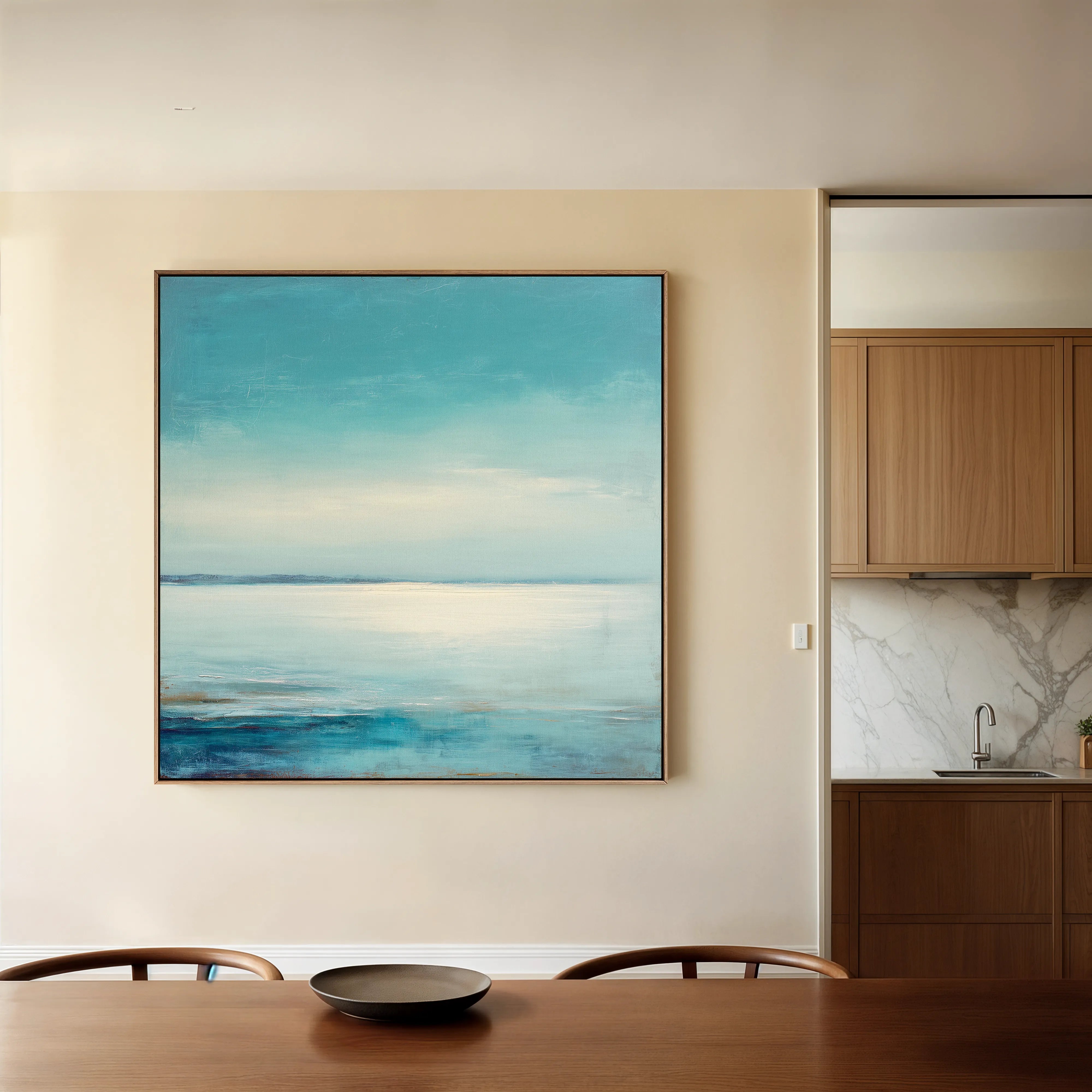 Abstract 1180 Canvas Art 16" x 16" / 40 x 40 cm / Black