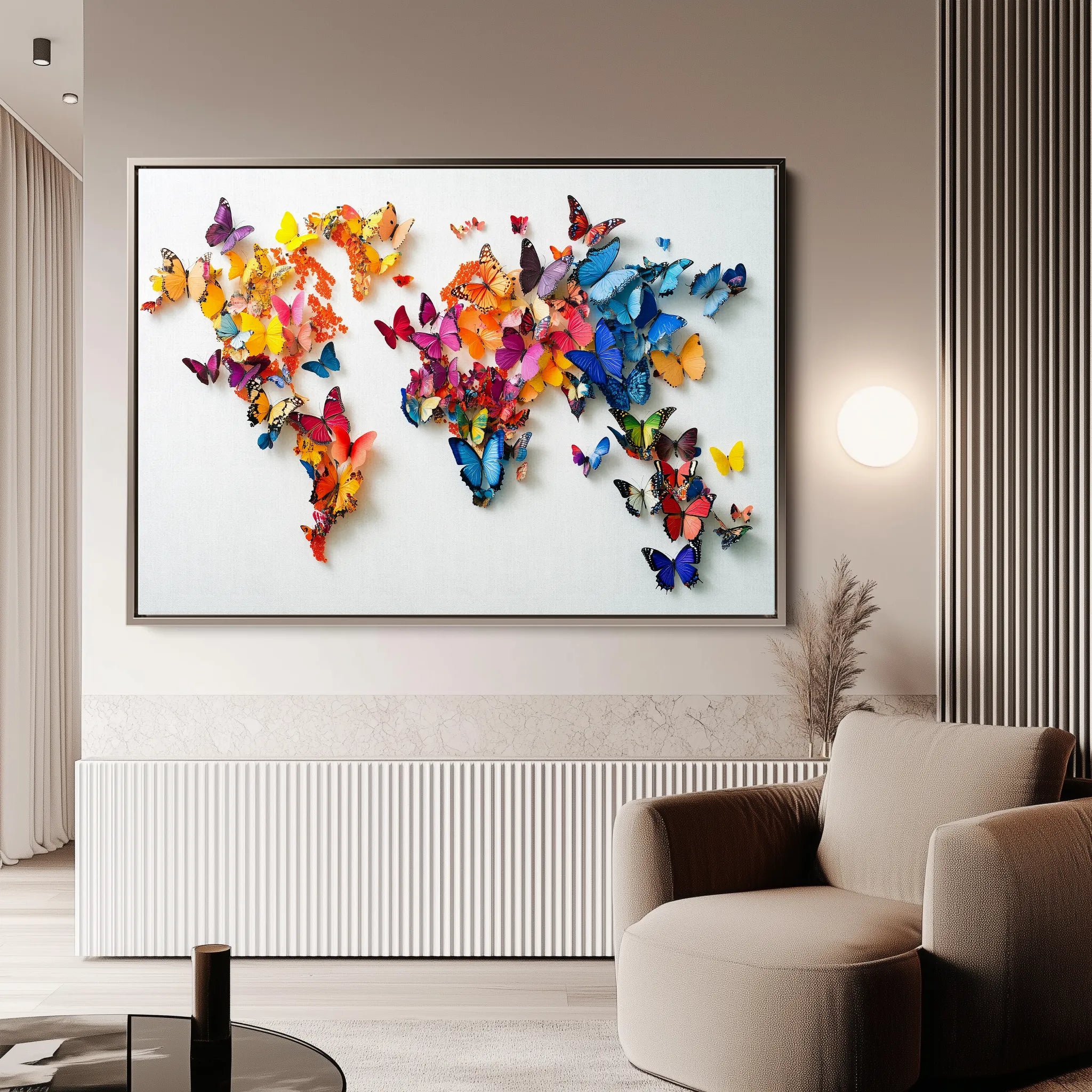 Floral 1180 Canvas Art 18" x 24" / 45 x 60 cm / Black