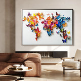Floral 1180 Canvas Art 18" x 24" / 45 x 60 cm / Black