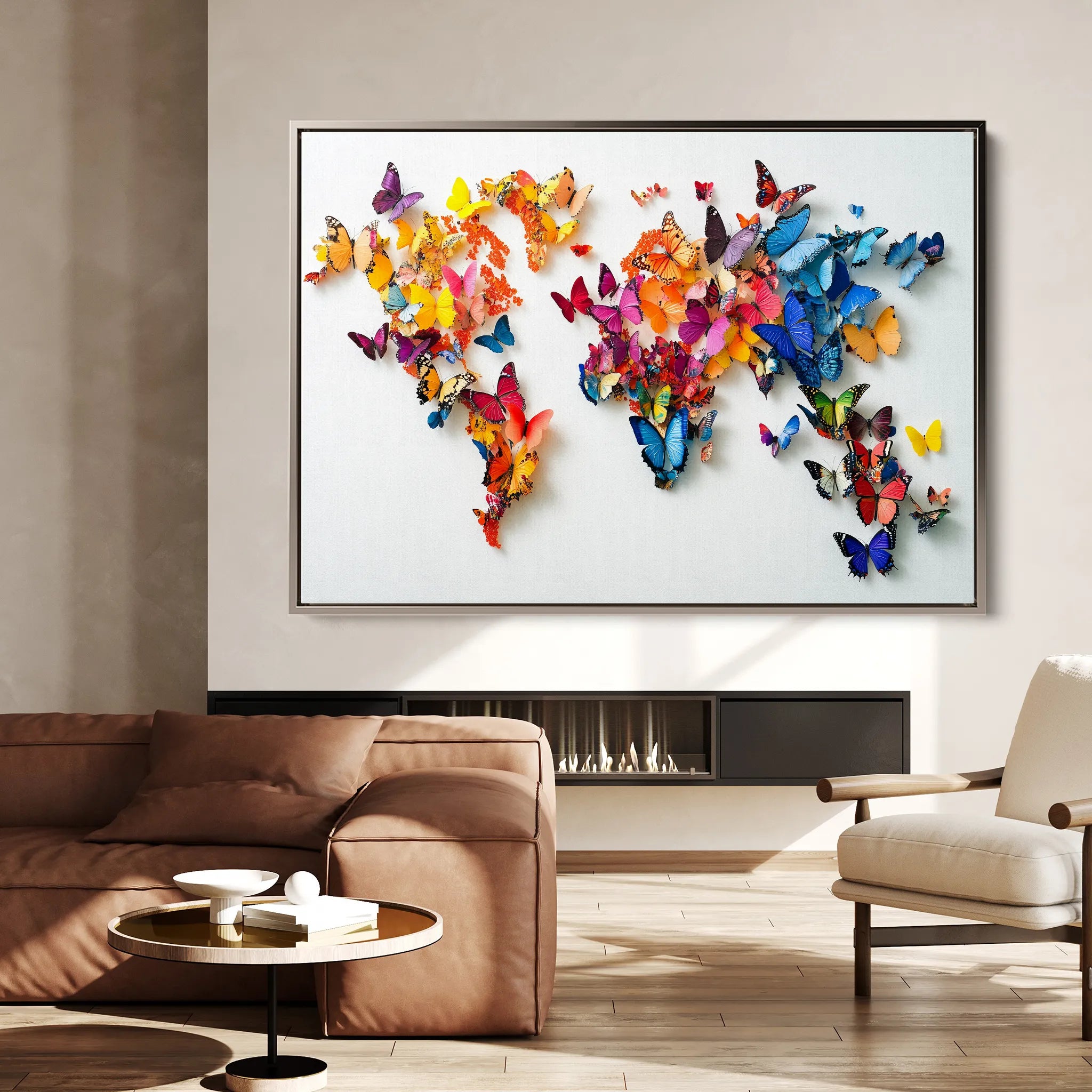 Floral 1180 Canvas Art 18" x 24" / 45 x 60 cm / Black