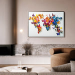 Floral 1180 Canvas Art 18" x 24" / 45 x 60 cm / Black