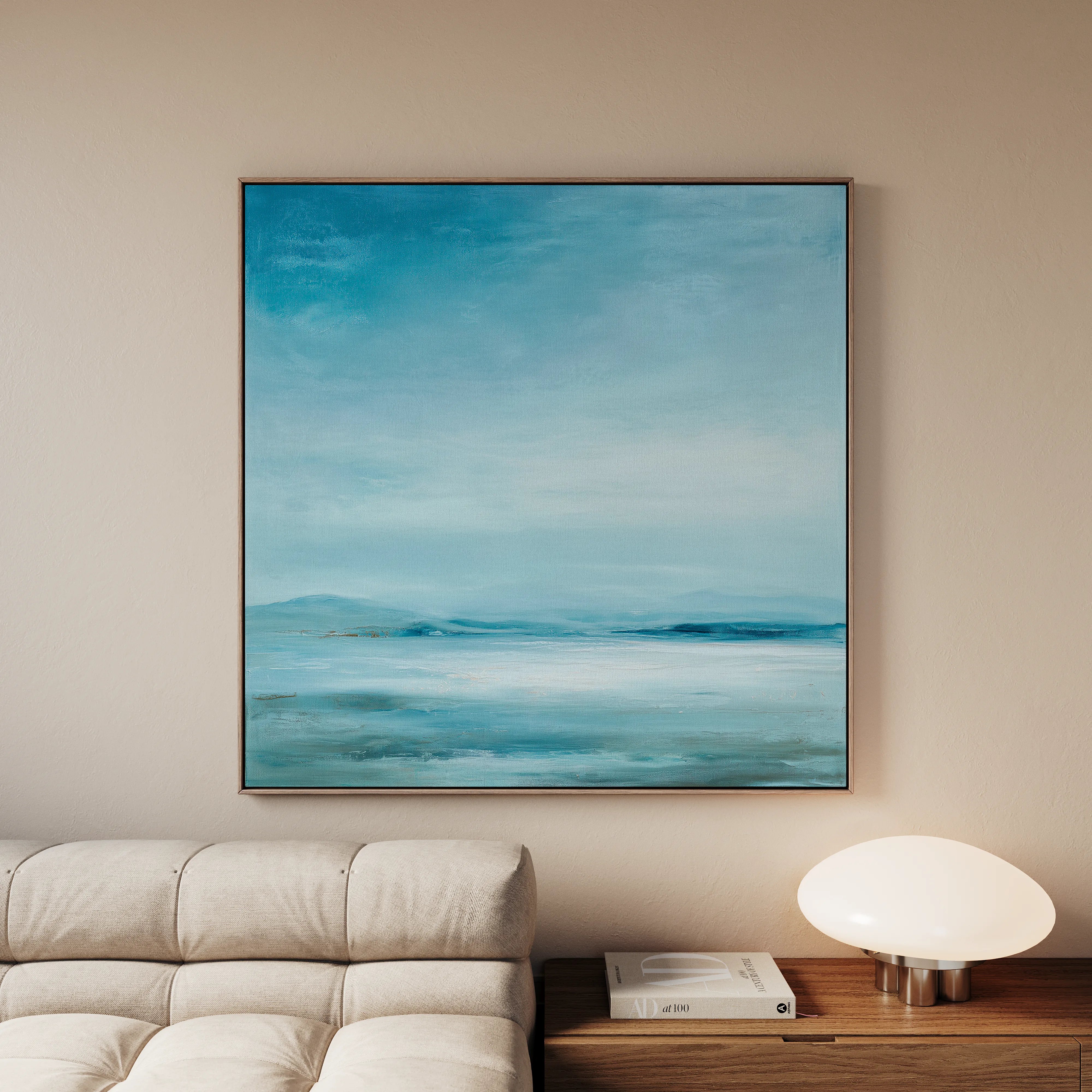 Abstract 1181 Canvas Art 16" x 16" / 40 x 40 cm / Black
