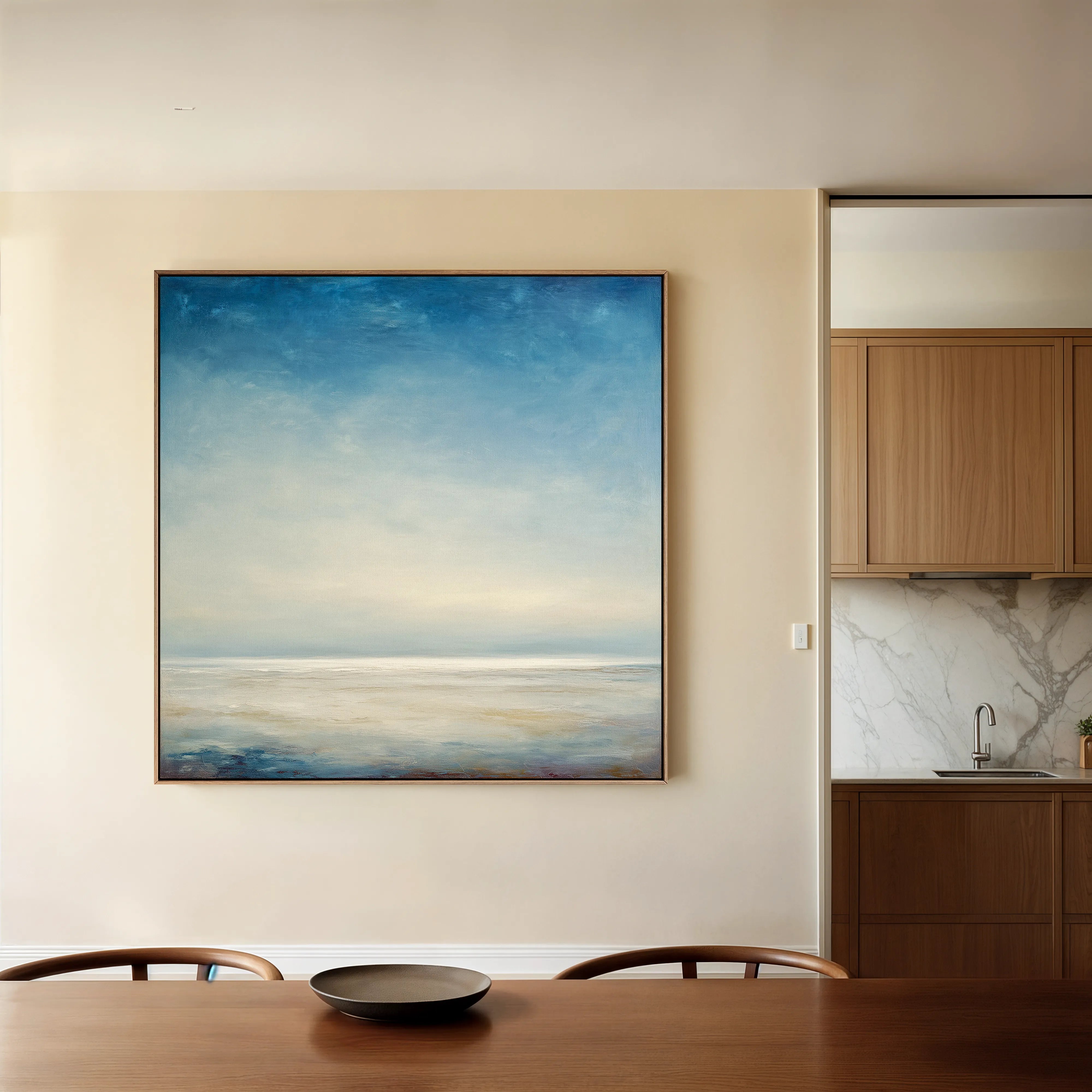 Abstract 1182 Canvas Art 16" x 16" / 40 x 40 cm / Black