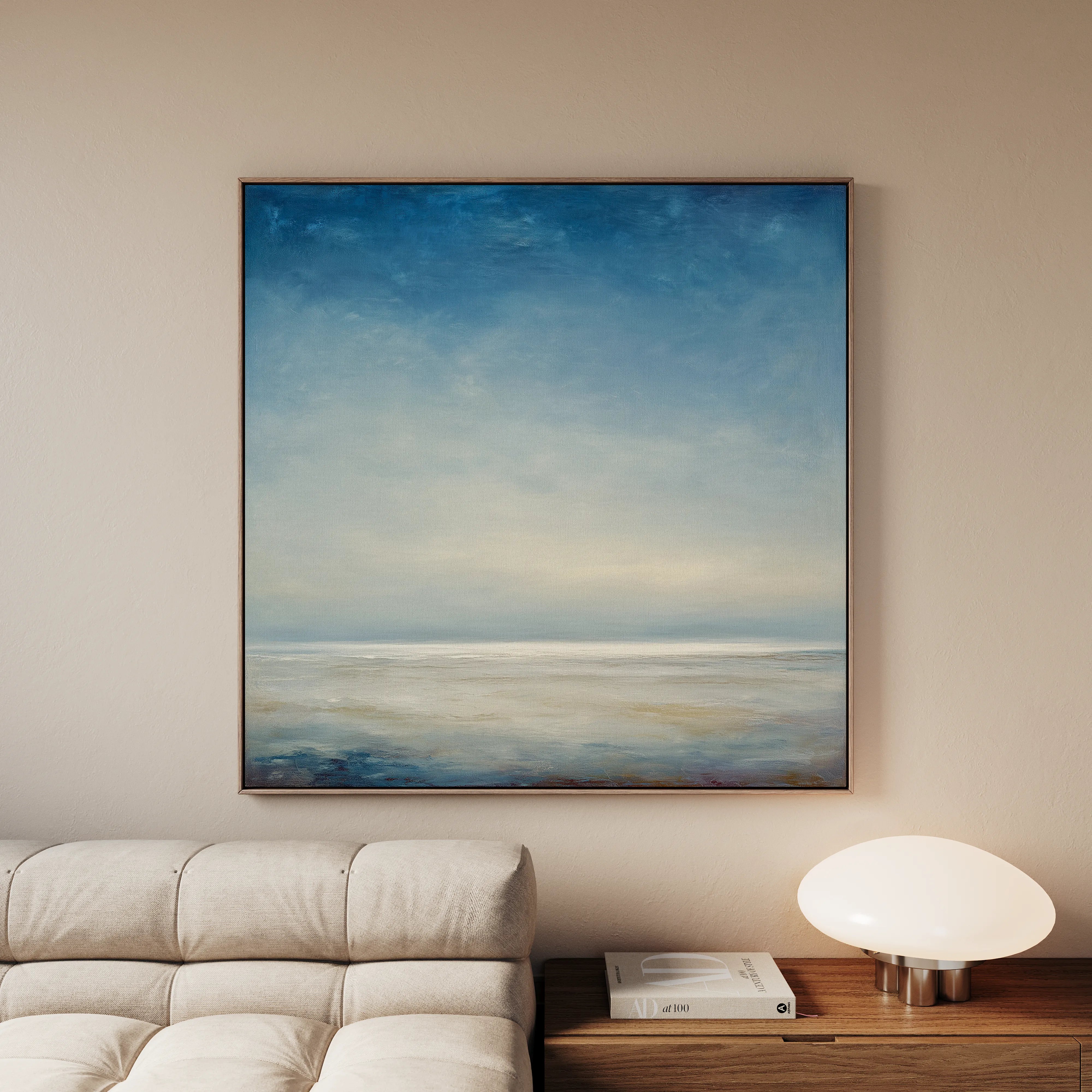 Abstract 1182 Canvas Art 16" x 16" / 40 x 40 cm / Black