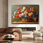 Floral 1182 Canvas Art 18" x 24" / 45 x 60 cm / Black
