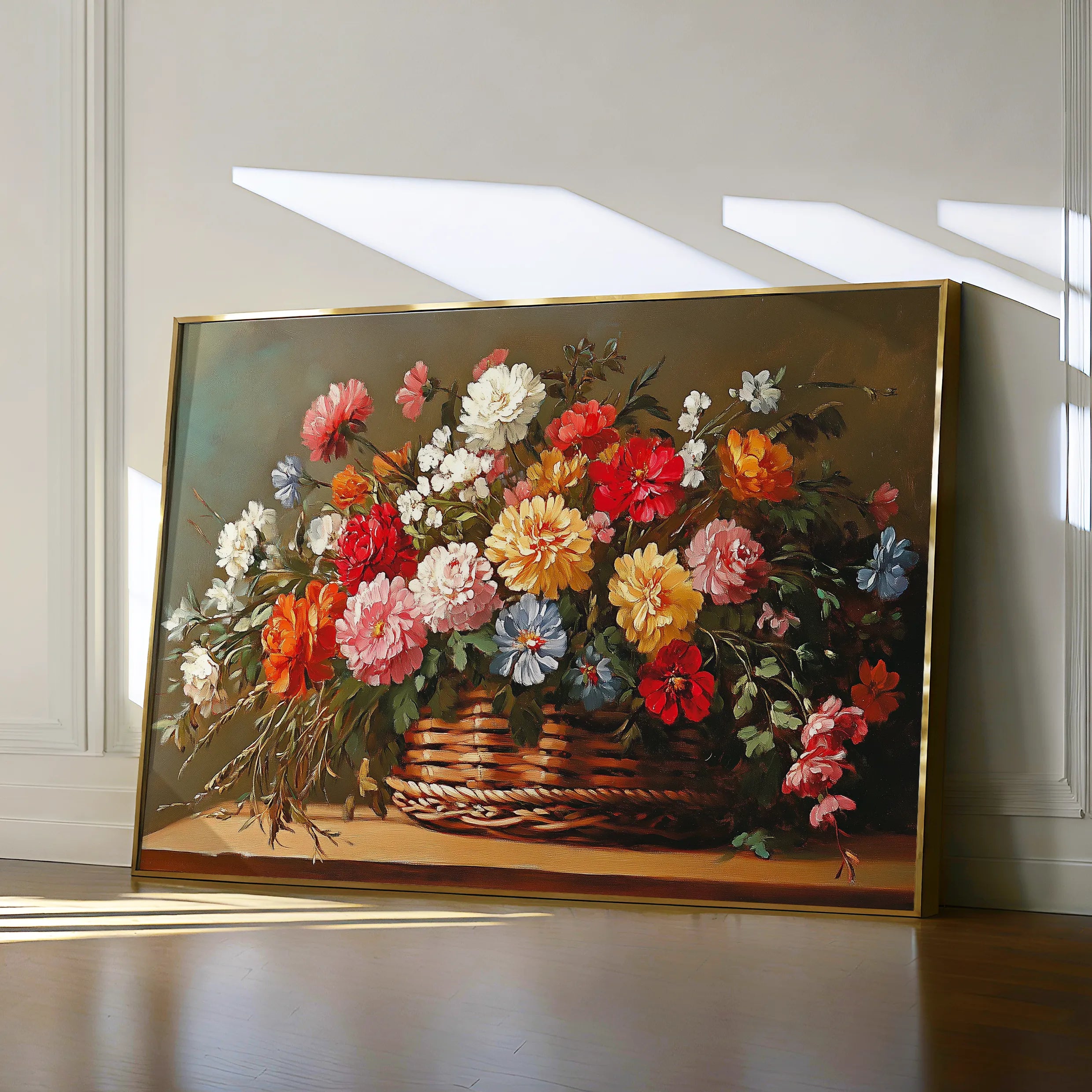 Floral 1182 Canvas Art 18" x 24" / 45 x 60 cm / Black