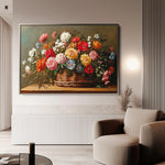 Floral 1182 Canvas Art 18" x 24" / 45 x 60 cm / Black