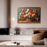 Floral 1182 Canvas Art 18" x 24" / 45 x 60 cm / Black