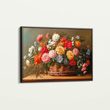 Floral 1182 Canvas Art 18" x 24" / 45 x 60 cm / Black