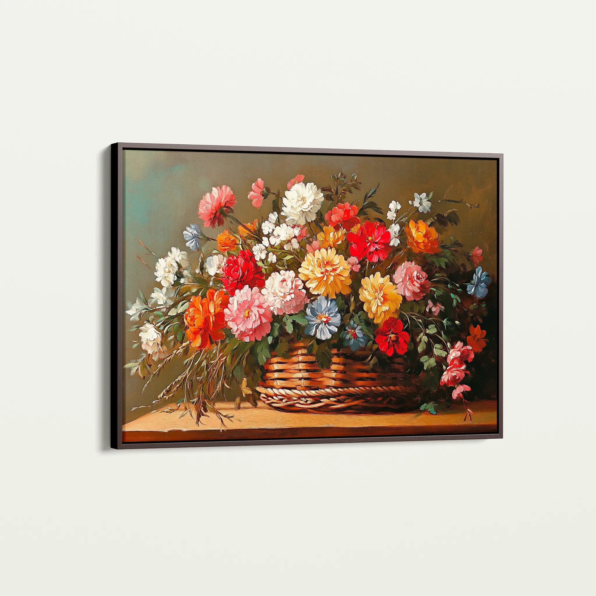Floral 1182 Canvas Art 18" x 24" / 45 x 60 cm / Black