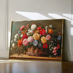 Floral 1182 Canvas Art 60 x 40 cm / Black