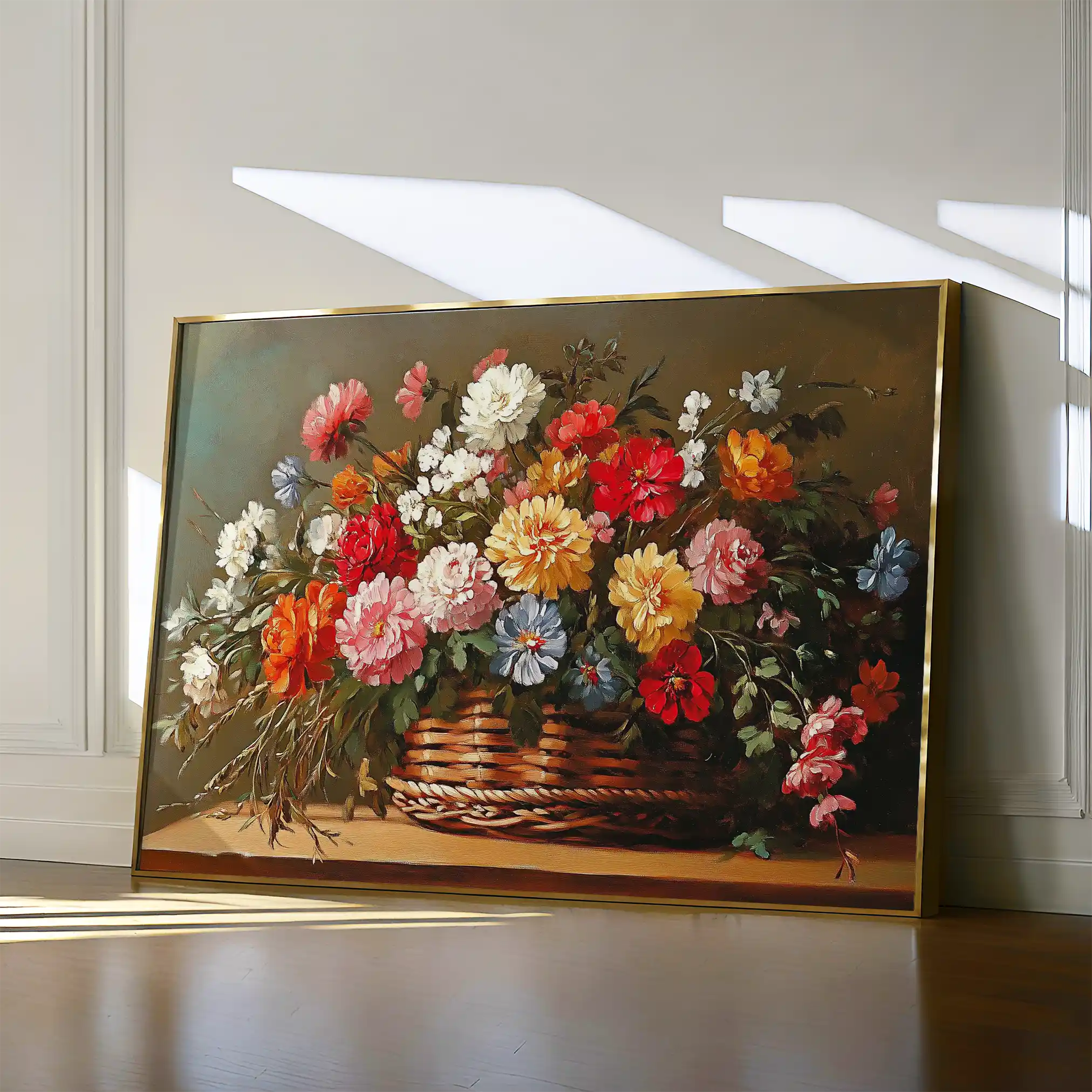 Floral 1182 Canvas Art 60 x 40 cm / Black