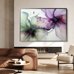 Floral 1183 Canvas Art 18" x 24" / 45 x 60 cm / Black