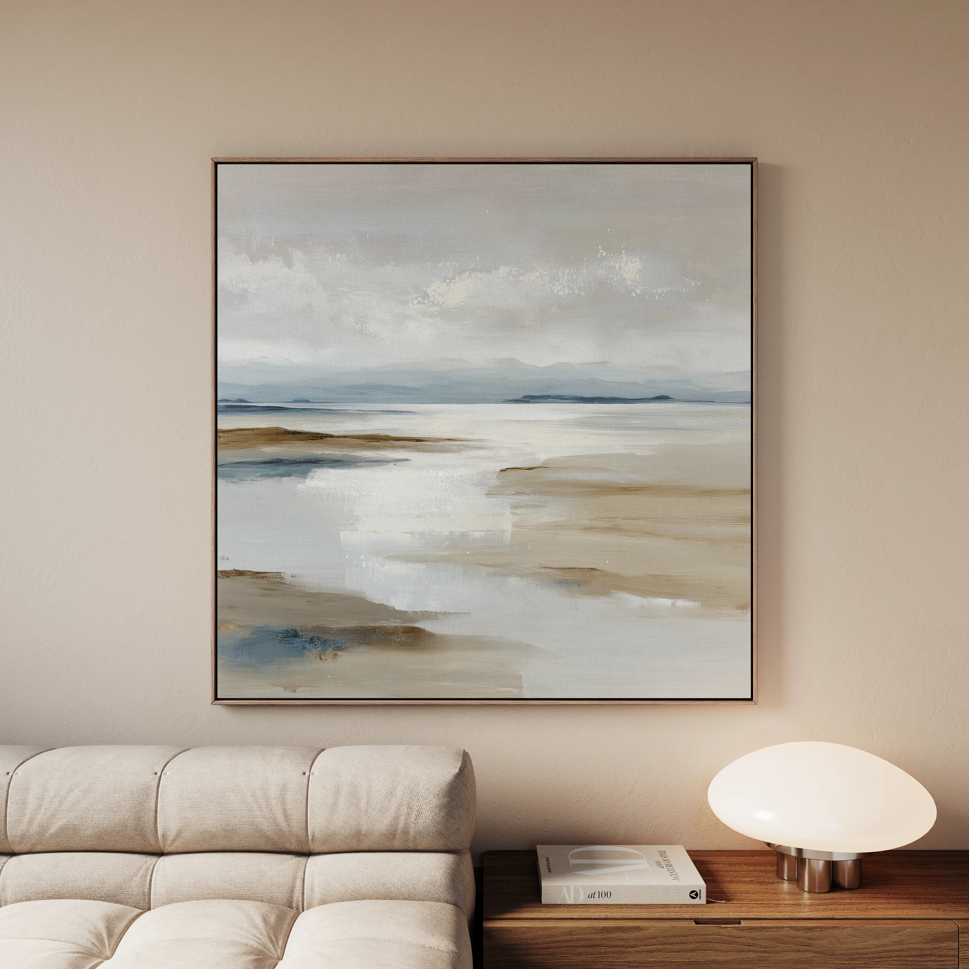 Abstract 1184 Canvas Art 16" x 16" / 40 x 40 cm / Black