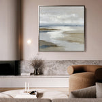 Abstract 1184 Canvas Art 16" x 16" / 40 x 40 cm / Black
