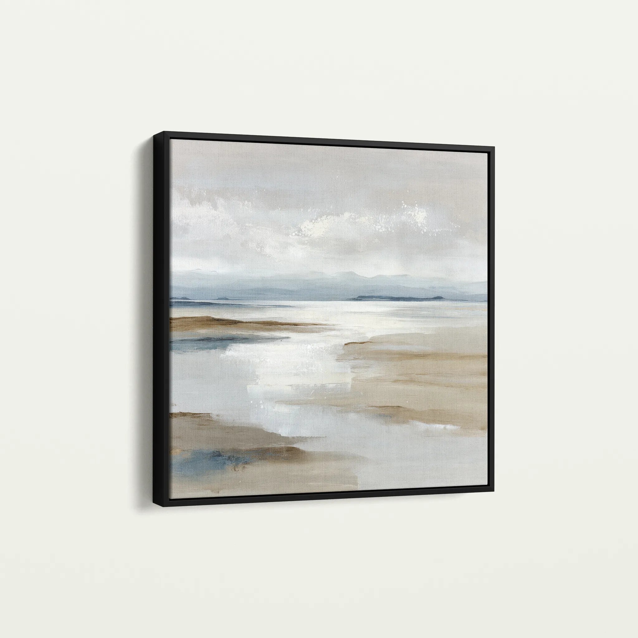 Abstract 1184 Canvas Art 16" x 16" / 40 x 40 cm / Black