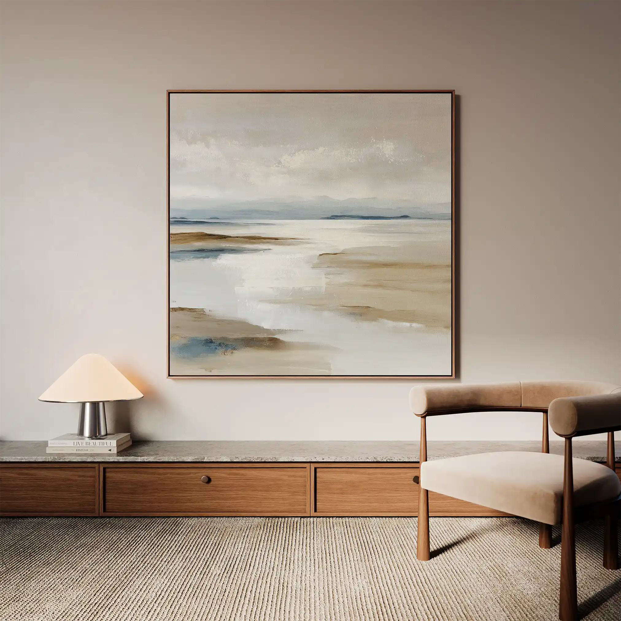 Abstract 1184 Canvas Art 60 x 60 cm / Black