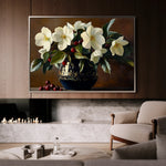 Floral 1184 Canvas Art 18" x 24" / 45 x 60 cm / Black