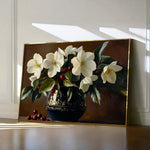Floral 1184 Canvas Art 18" x 24" / 45 x 60 cm / Black