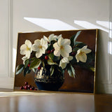 Floral 1184 Canvas Art 18" x 24" / 45 x 60 cm / Black