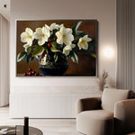 Floral 1184 Canvas Art 18" x 24" / 45 x 60 cm / Black