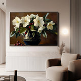 Floral 1184 Canvas Art 18" x 24" / 45 x 60 cm / Black