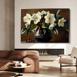 Floral 1184 Canvas Art 18" x 24" / 45 x 60 cm / Black