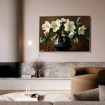Floral 1184 Canvas Art 18" x 24" / 45 x 60 cm / Black