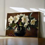 Floral 1184 Canvas Art 60 x 40 cm / Black