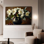 Floral 1184 Canvas Art 60 x 40 cm / Black