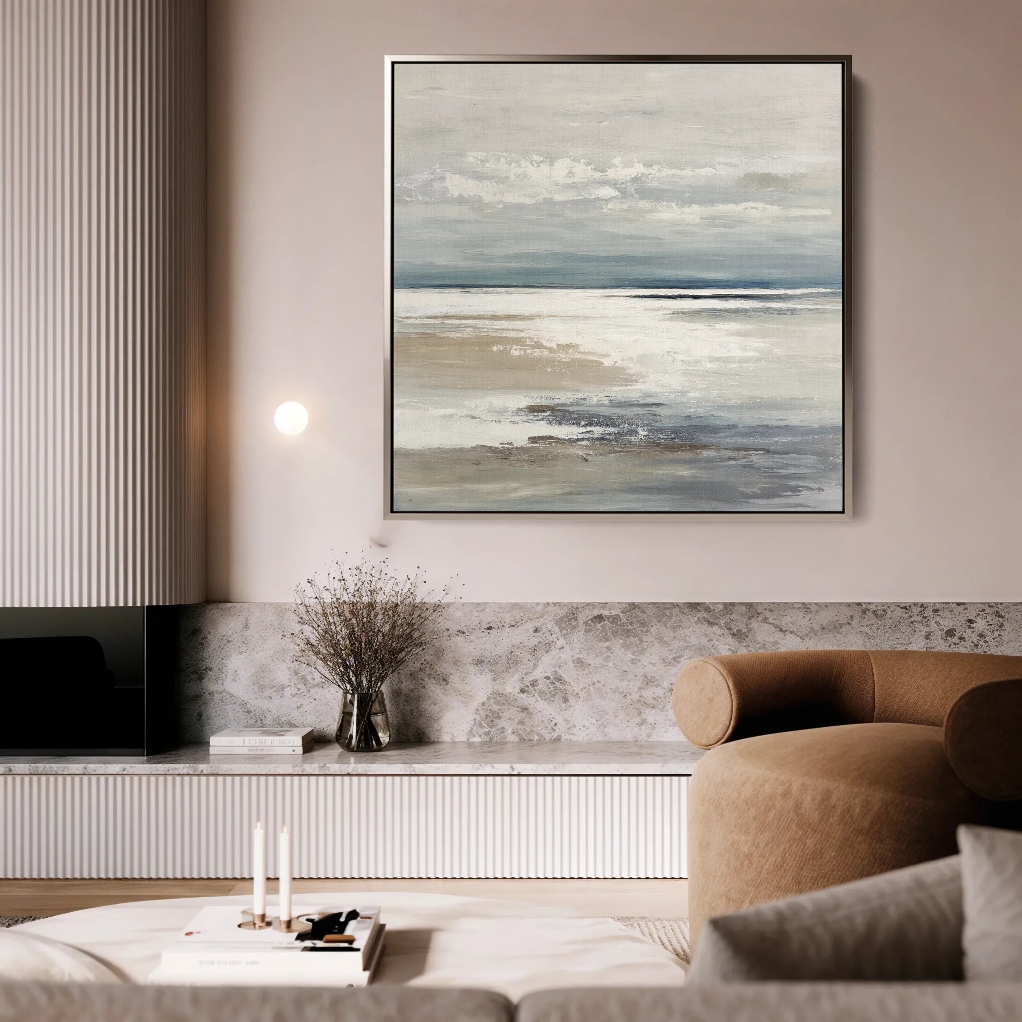 Abstract 1185 Canvas Art 16" x 16" / 40 x 40 cm / Black