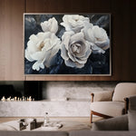 Floral 1185 Canvas Art 18" x 24" / 45 x 60 cm / Black