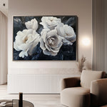 Floral 1185 Canvas Art 18" x 24" / 45 x 60 cm / Black