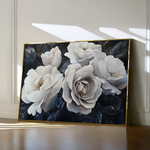 Floral 1185 Canvas Art 60 x 40 cm / Black