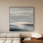 Abstract 1186 Canvas Art 16" x 16" / 40 x 40 cm / Black