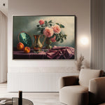 Floral 1186 Canvas Art 18" x 24" / 45 x 60 cm / Black