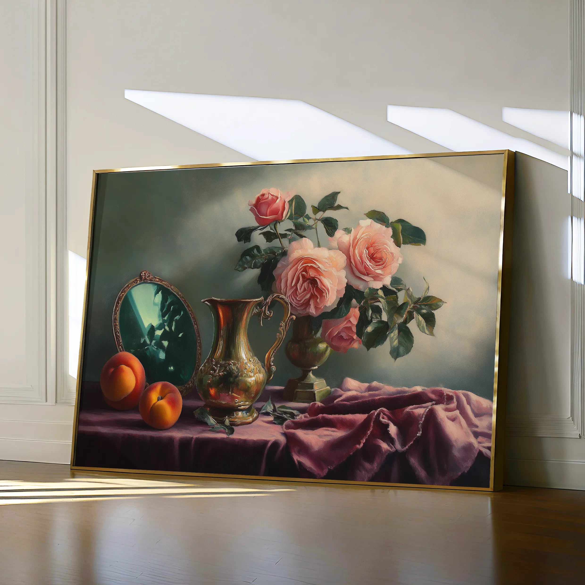 Floral 1186 Canvas Art 18" x 24" / 45 x 60 cm / Black