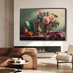 Floral 1186 Canvas Art 18" x 24" / 45 x 60 cm / Black