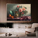 Floral 1186 Canvas Art 18" x 24" / 45 x 60 cm / Black