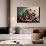 Floral 1186 Canvas Art 18" x 24" / 45 x 60 cm / Black